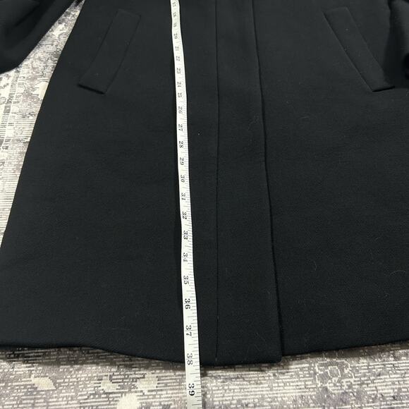 J. Crew Black Lady Day Top Coat Size 6 Italian Double Cloth Wool Blend Italian - Picture 9 of 11